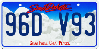 SD license plate 96DV93