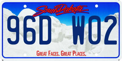 SD license plate 96DW02