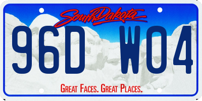 SD license plate 96DW04