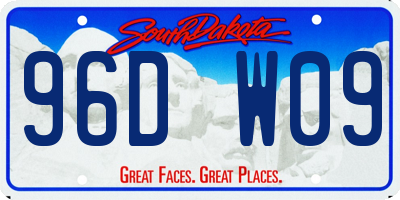 SD license plate 96DW09