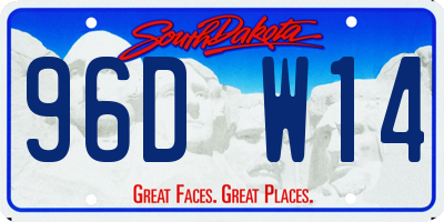 SD license plate 96DW14