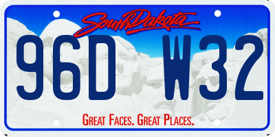 SD license plate 96DW32
