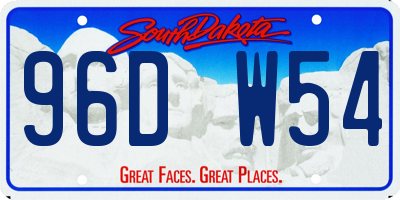 SD license plate 96DW54