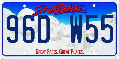 SD license plate 96DW55