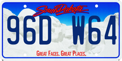 SD license plate 96DW64