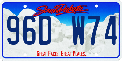 SD license plate 96DW74