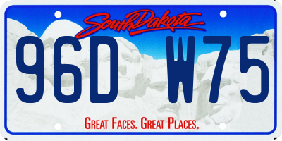 SD license plate 96DW75
