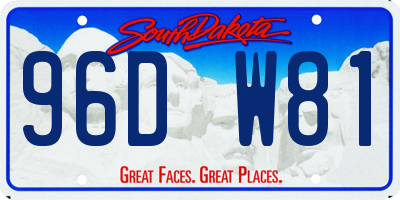 SD license plate 96DW81