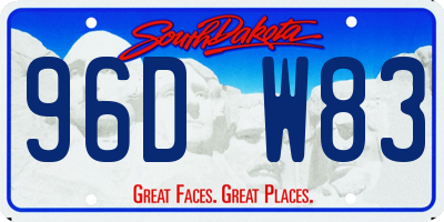 SD license plate 96DW83