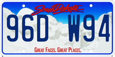 SD license plate 96DW94
