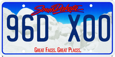 SD license plate 96DX00