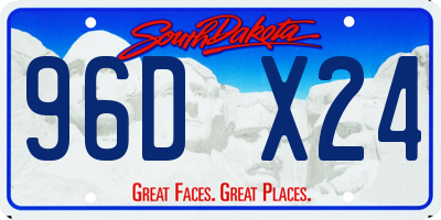 SD license plate 96DX24