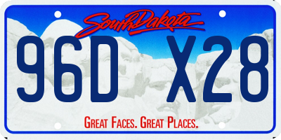 SD license plate 96DX28