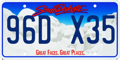 SD license plate 96DX35