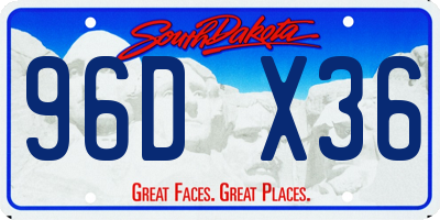 SD license plate 96DX36