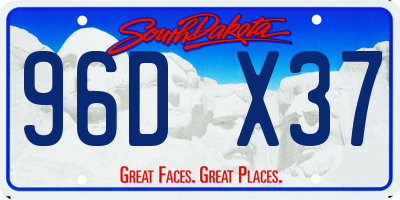 SD license plate 96DX37