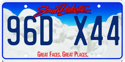 SD license plate 96DX44