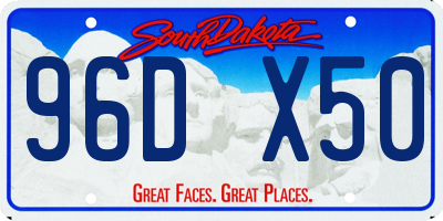 SD license plate 96DX50