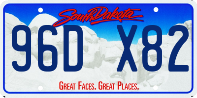 SD license plate 96DX82