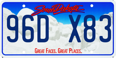 SD license plate 96DX83