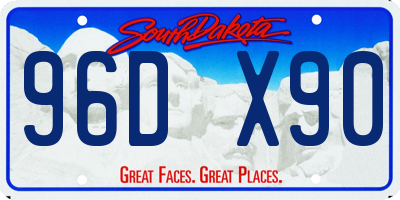 SD license plate 96DX90