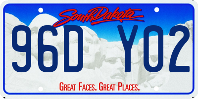 SD license plate 96DY02