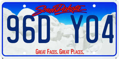 SD license plate 96DY04