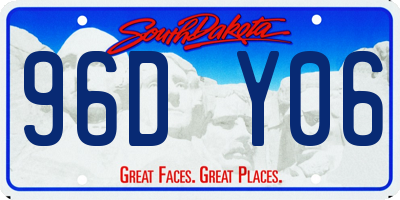 SD license plate 96DY06