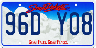 SD license plate 96DY08