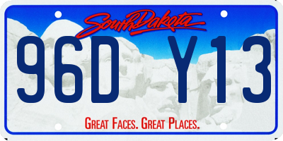 SD license plate 96DY13