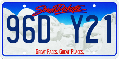 SD license plate 96DY21