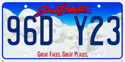 SD license plate 96DY23