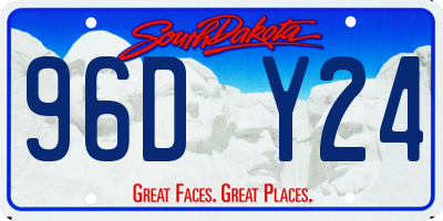 SD license plate 96DY24