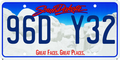 SD license plate 96DY32