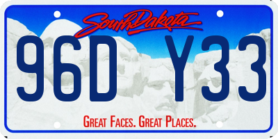 SD license plate 96DY33