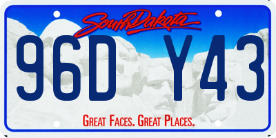 SD license plate 96DY43