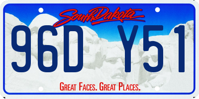 SD license plate 96DY51