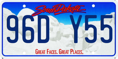 SD license plate 96DY55