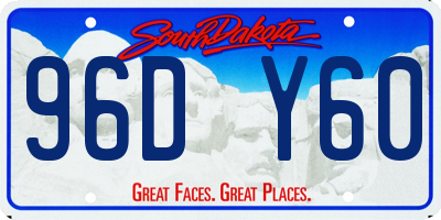 SD license plate 96DY60