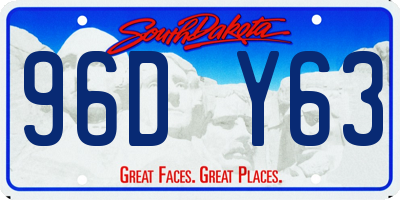 SD license plate 96DY63