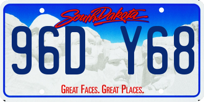 SD license plate 96DY68