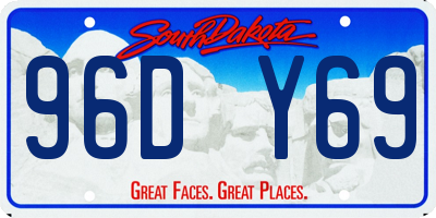 SD license plate 96DY69