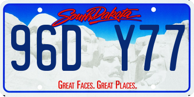 SD license plate 96DY77