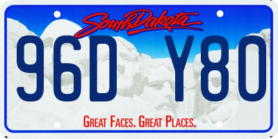 SD license plate 96DY80