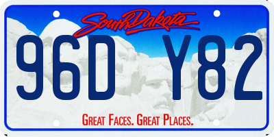 SD license plate 96DY82