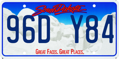 SD license plate 96DY84