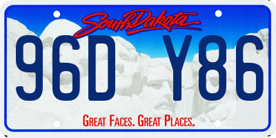 SD license plate 96DY86
