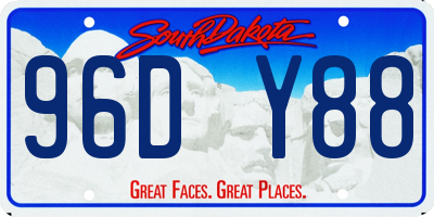 SD license plate 96DY88