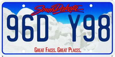 SD license plate 96DY98