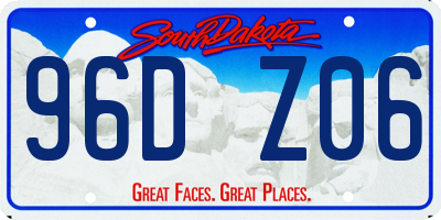 SD license plate 96DZ06